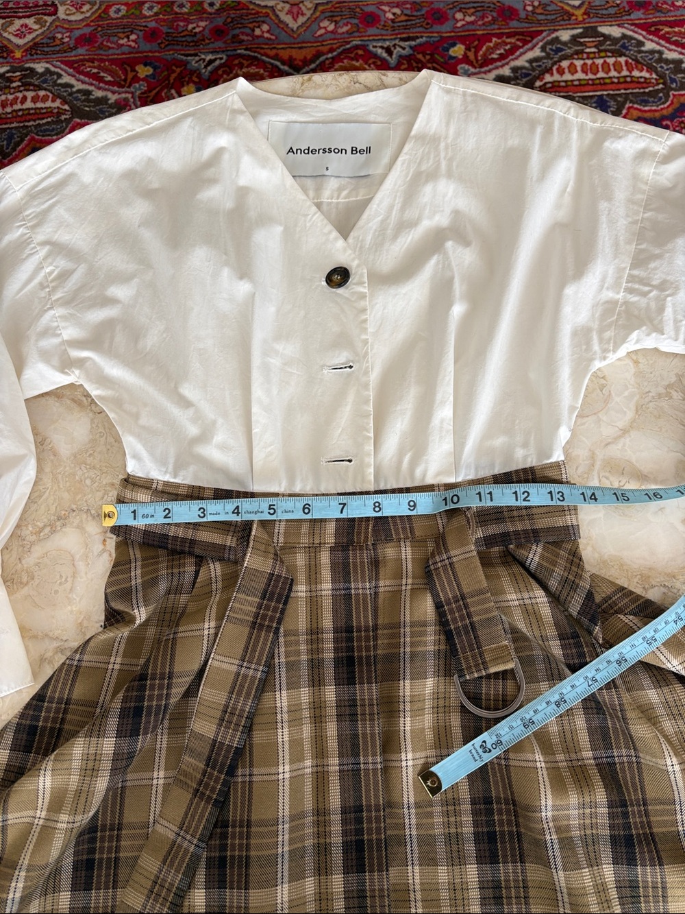 Andersson Bell Lena Illusion Plaid Midi Dress - As New - Picture 13 of 15